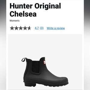 Hunter women’s Chelsea boot - size 9, excellent condition